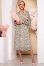 Платье "Волшебная история" (олива/цветы) П5778 LT Collection
