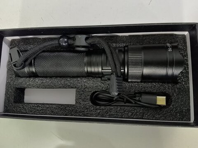 Фонарь ручной аккумуляторный H-252-PM10-TG   (съемный аккумулятор 18650 , 1 яркий диод, typeC кабель, фокусировка zoom)