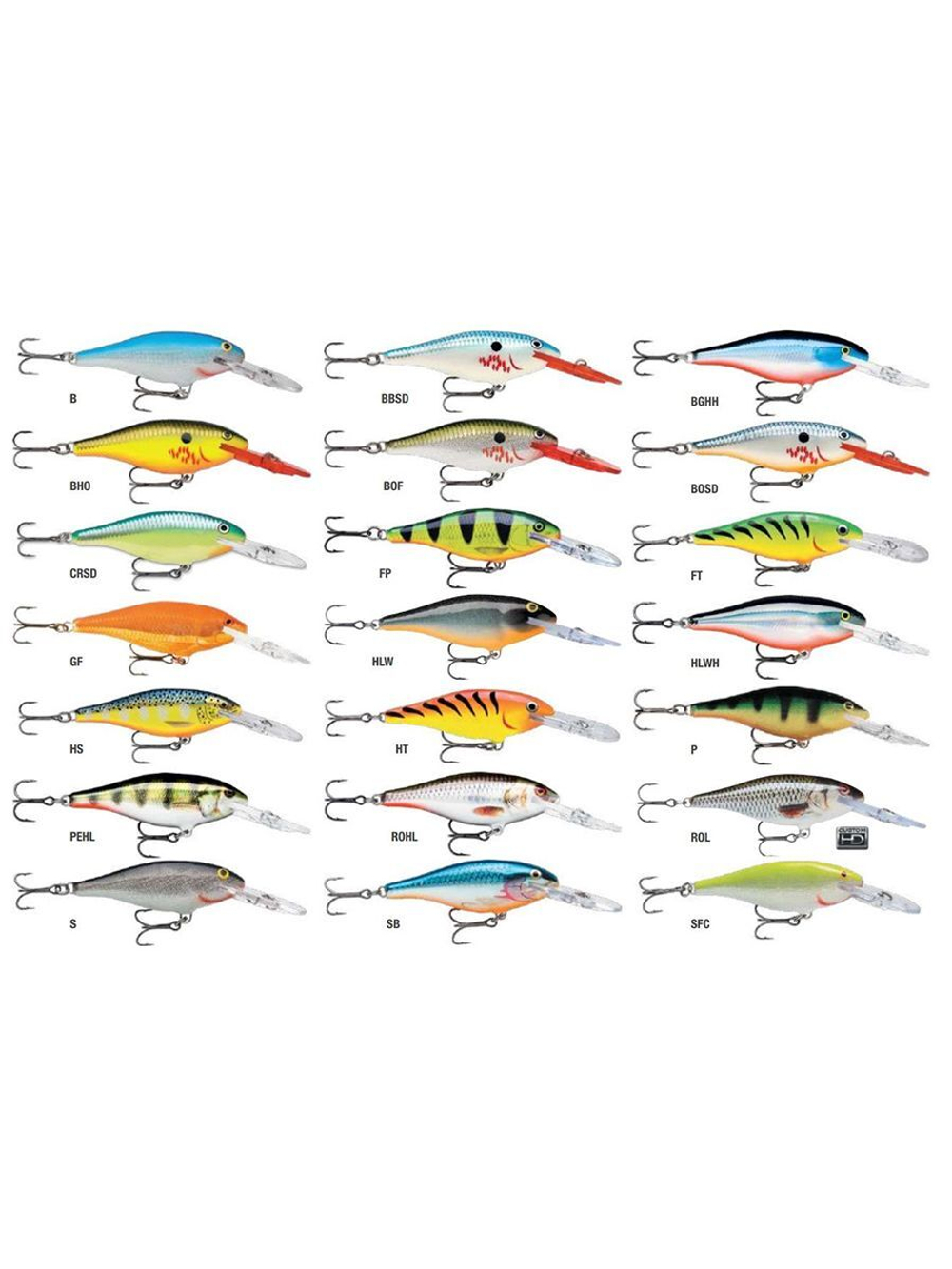 Воблер RAPALA Shad Rap 07, 7см, 8гр, цвет ROHL