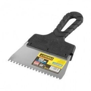 Шпатель STAYER PROFESSIONAL зубчатый, 150мм