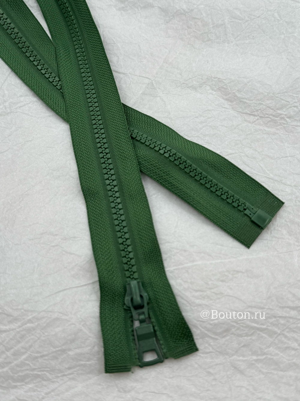 Молния тракторная темно-зеленая