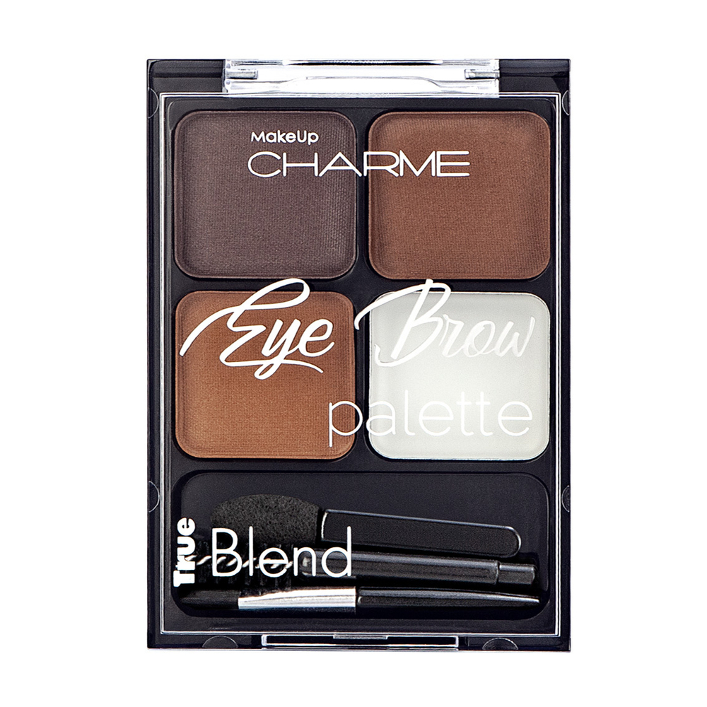 CHARME Набор теней для коррекции бровей "True Blend" (BROWN) 4 в 1