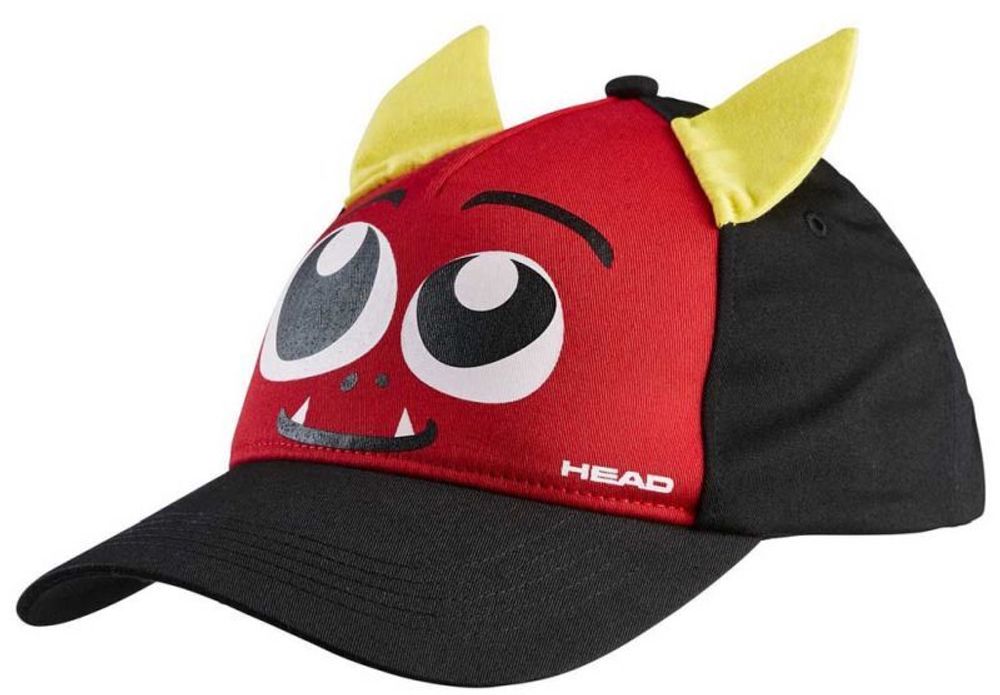 Теннисная кепка Head Kids Cap Monster - black/red