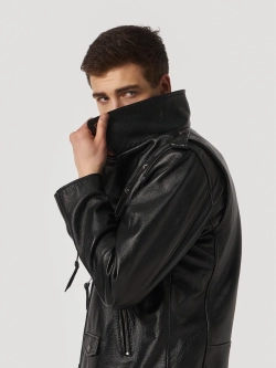 Косуха из натуральной кожи байкерская куртка