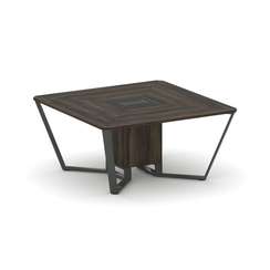 Steel Meet Стол переговорный квадратный KM-PR.B.SP-08 Дуб Мали/Графит Глянец/Металл Антрацит 1600*16