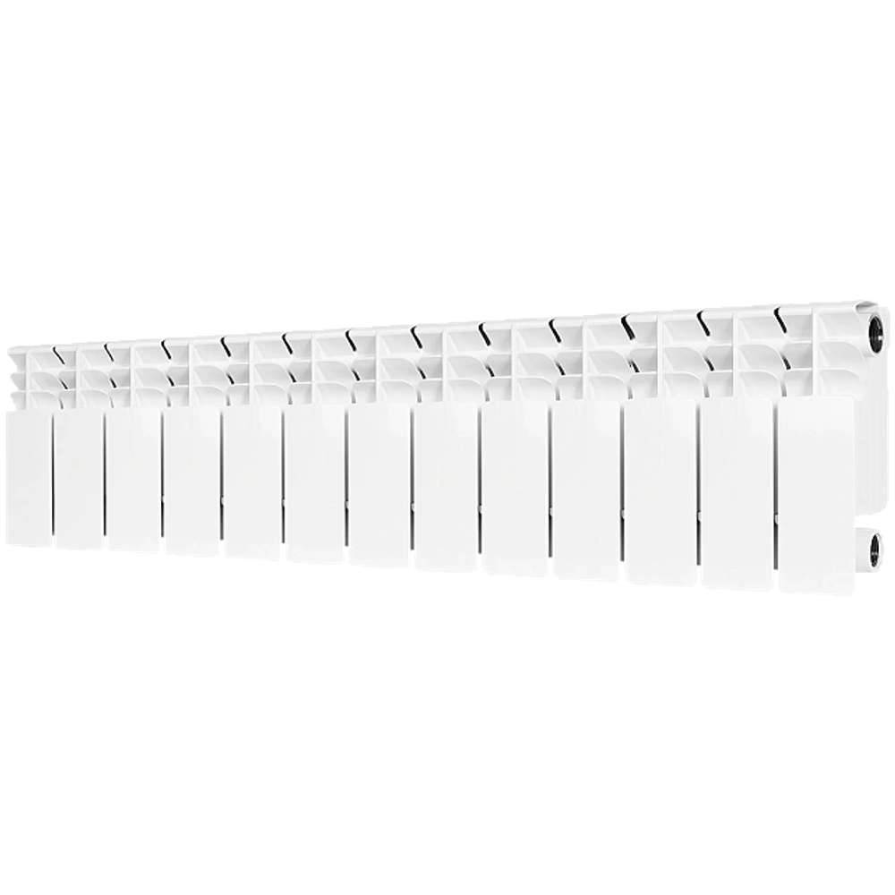 Радиатор биметаллический STOUT TITAN 200 - 13 секций (подключение боковое, цвет белый)