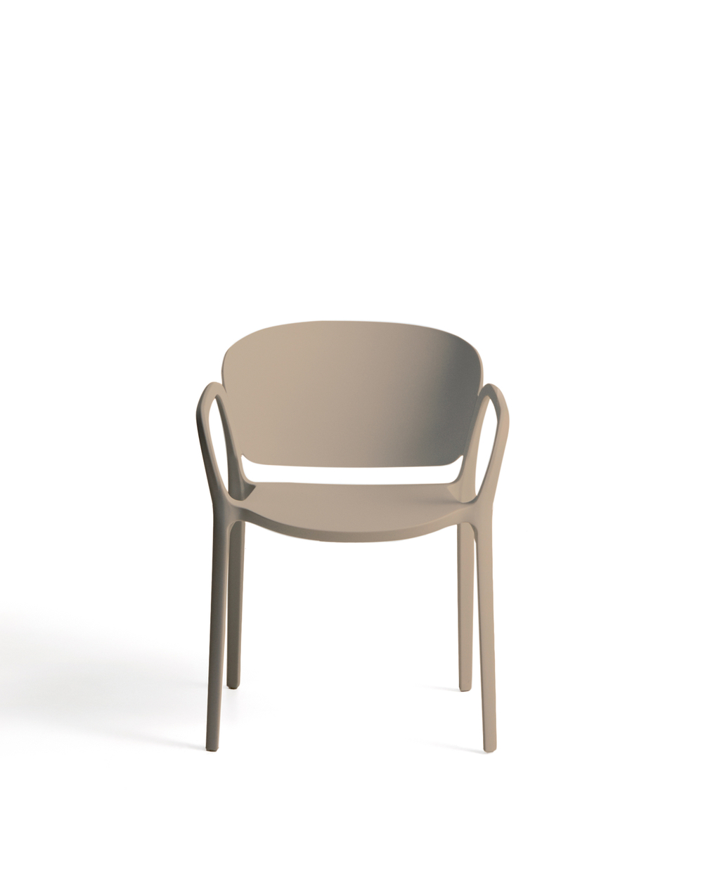 Уличный стул Ania бежевый пластиковый