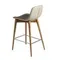 Барный стул Angel Cerda 4044, серая экокожа, орех