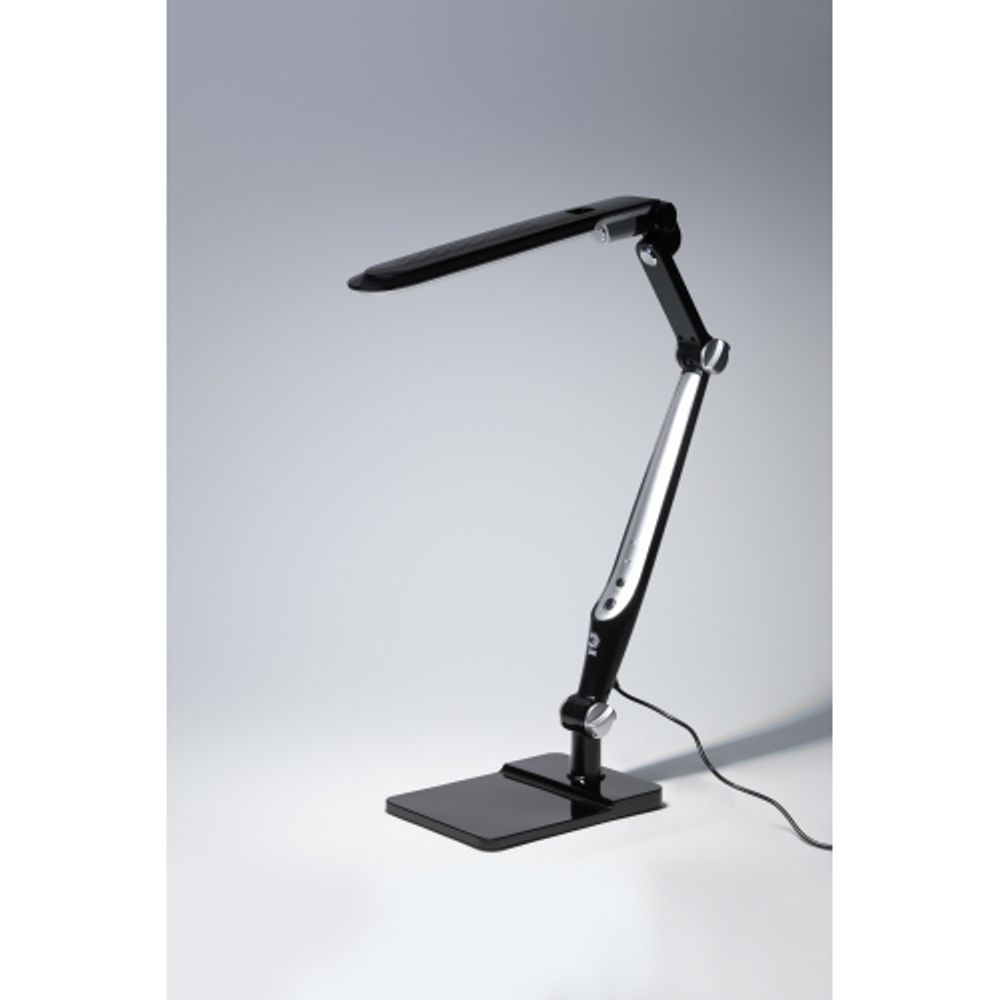 Настольный светильник ЭРА NLED-497-12W-BK светодиодный на струбцине и с основанием черный