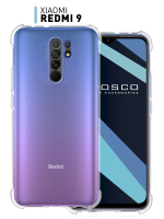 Чехол ROSCO для Xiaomi Redmi 9 оптом (арт. XM-R9-HARD-TPU-TRANSPARENT)