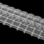 Шторная лента Oz-Is арт. 4368 MP вафельная сборка, коэф сборки 1:2,5, цвет прозрачный (ширина 100 mm)