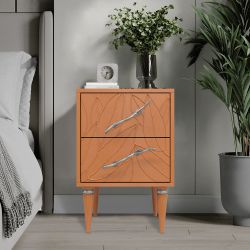 Тумба Арт Колор leaves Классик Сильвер Томленый оранжевый