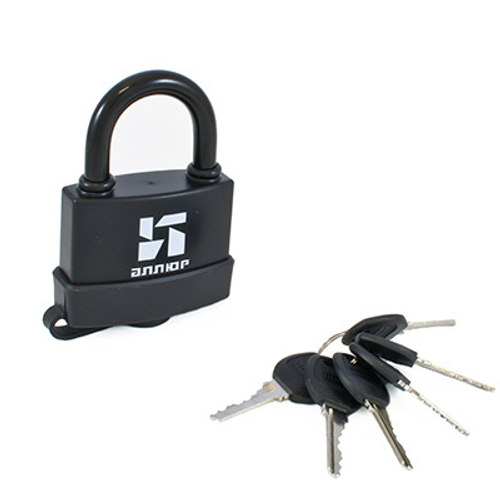 Замок навесной АЛЛЮР ВС1Ч-376П влагозащ черный 6 кл. d9,8мм  /6777