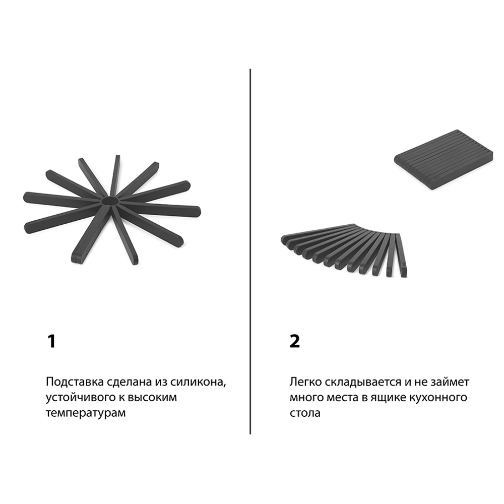 Подставка под горячее fanfare 2 шт. чёрная