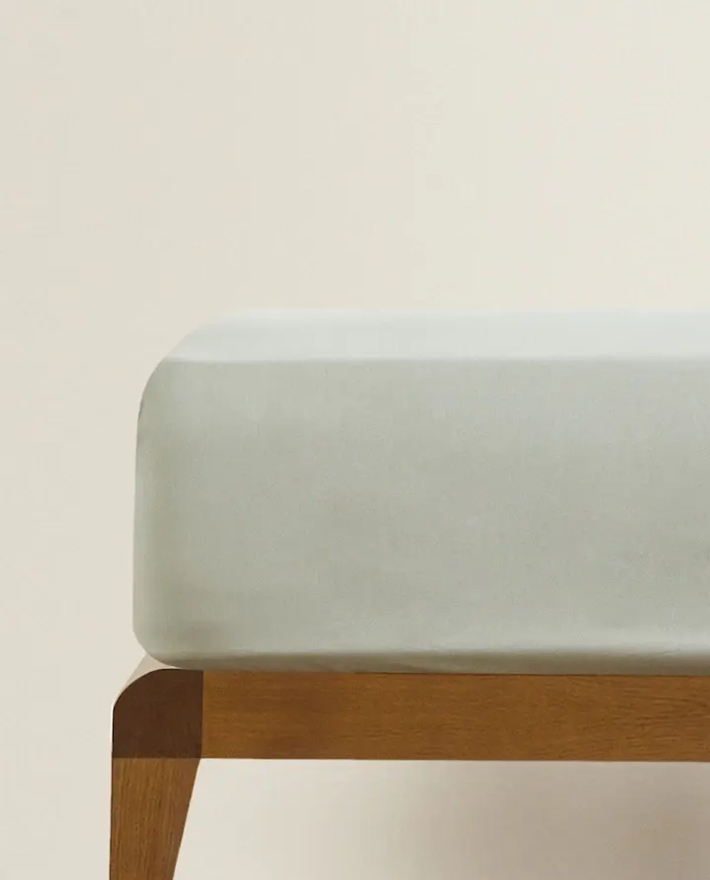 ZARA HOME (200 НИТЕЙ) НАТЯЖНАЯ ПРОСТЫНЯ ИЗ ХЛОПКА ПЕРКАЛЬ, СВЕТЛО-ЗЕЛЕНЫЙ