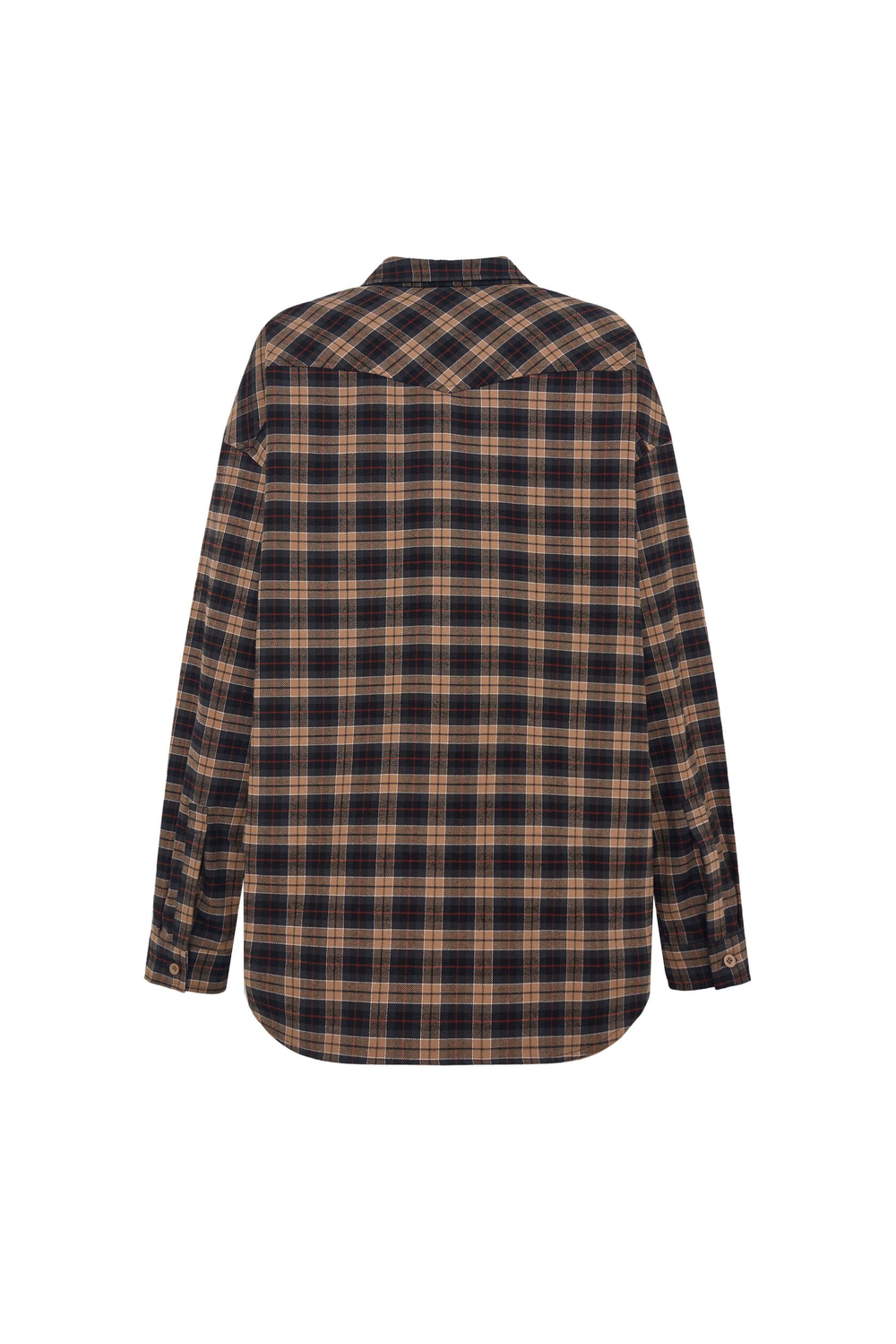 Рубашка в клетку, Коричневая