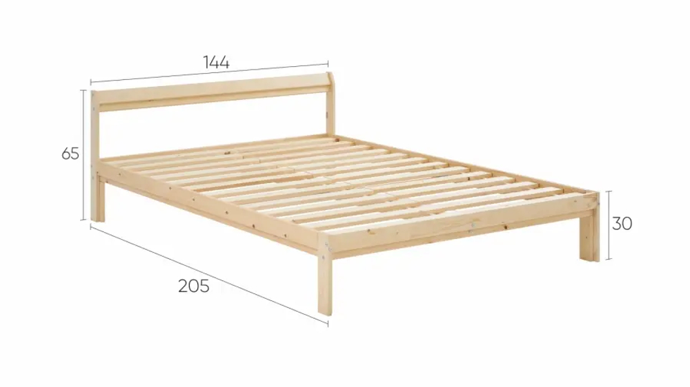 Кровать - аналог IKEA IDANAS/IDANÄS/РЫТЫВ/ИКЕА 140х200 см, под беленый дуб