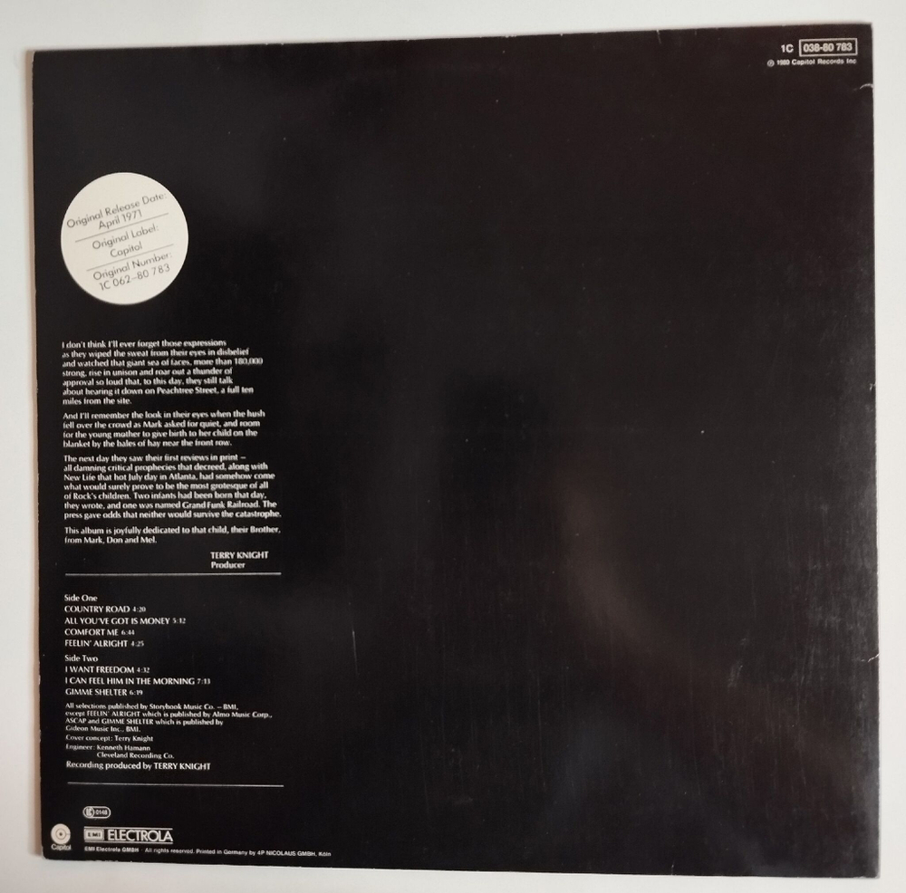 Винтажная виниловая пластинка LP Grand Funk Survival (Germany 1980)