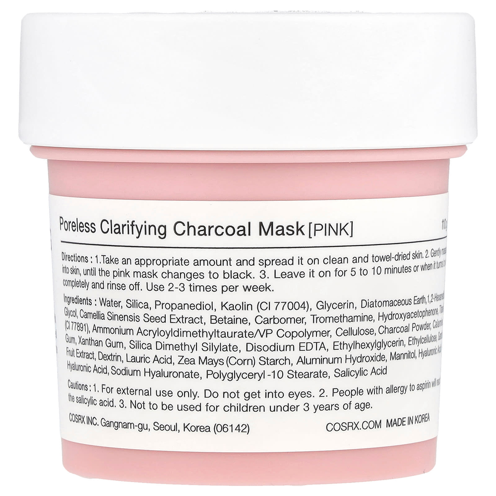 CosRx, Очищающая маска с древесным углем без пор, розовая, 110 г (3,88 унции)