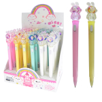 Ручка шариковая Alingar, " Зайчик космонавт ", 0,7 мм, синяя, с подсветкой, круглый, цветной, пластиковый корпус, карт. уп.