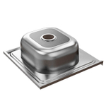 Мойка 50х50 (0,6) вып 3 1/2 MIXLINE 16см с сифоном ДЕКОР