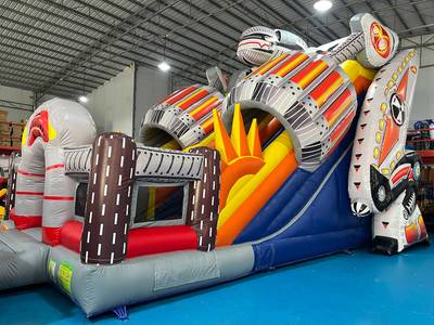 Коммерческий надувной батут «Робот» 8x6x6.5 м