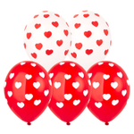 Шар латексный 35см Сердца (Ассорти)