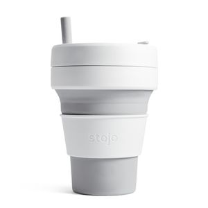 Стакан складной силиконовый Stojo Biggie Dove, 16 oz / 470 мл