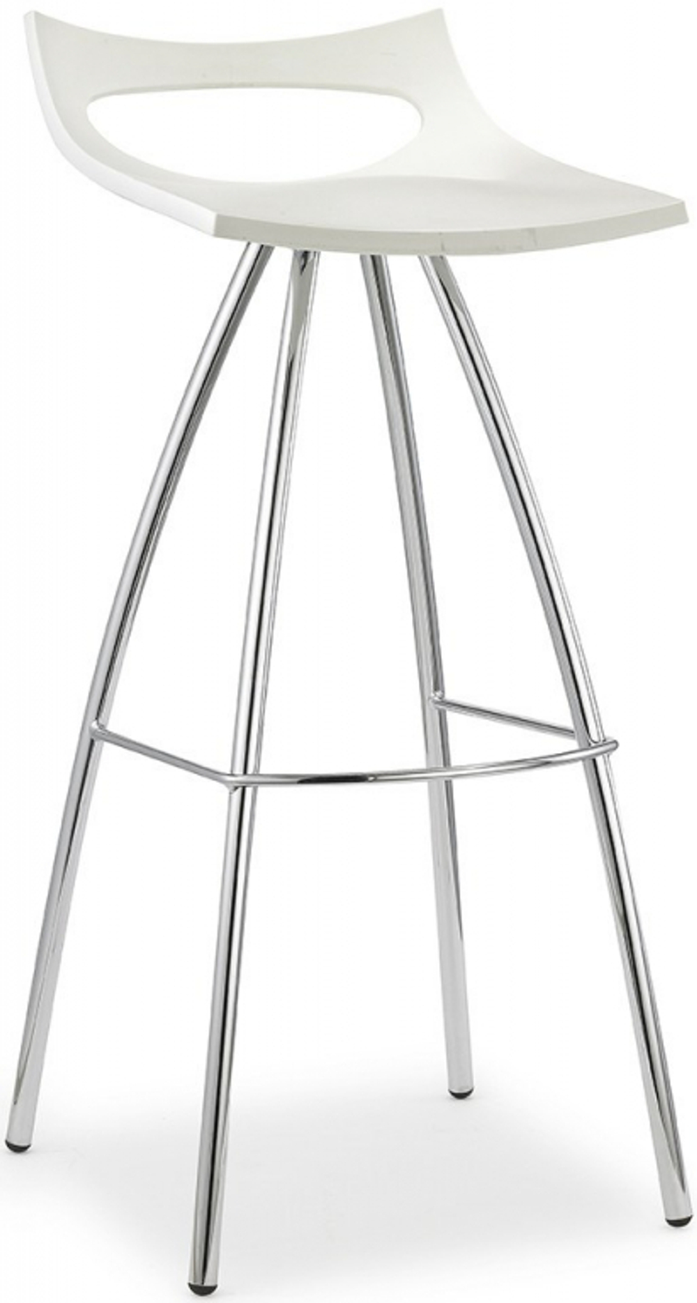 Стул барный пластиковый Scab Design Diablito, хром, лен