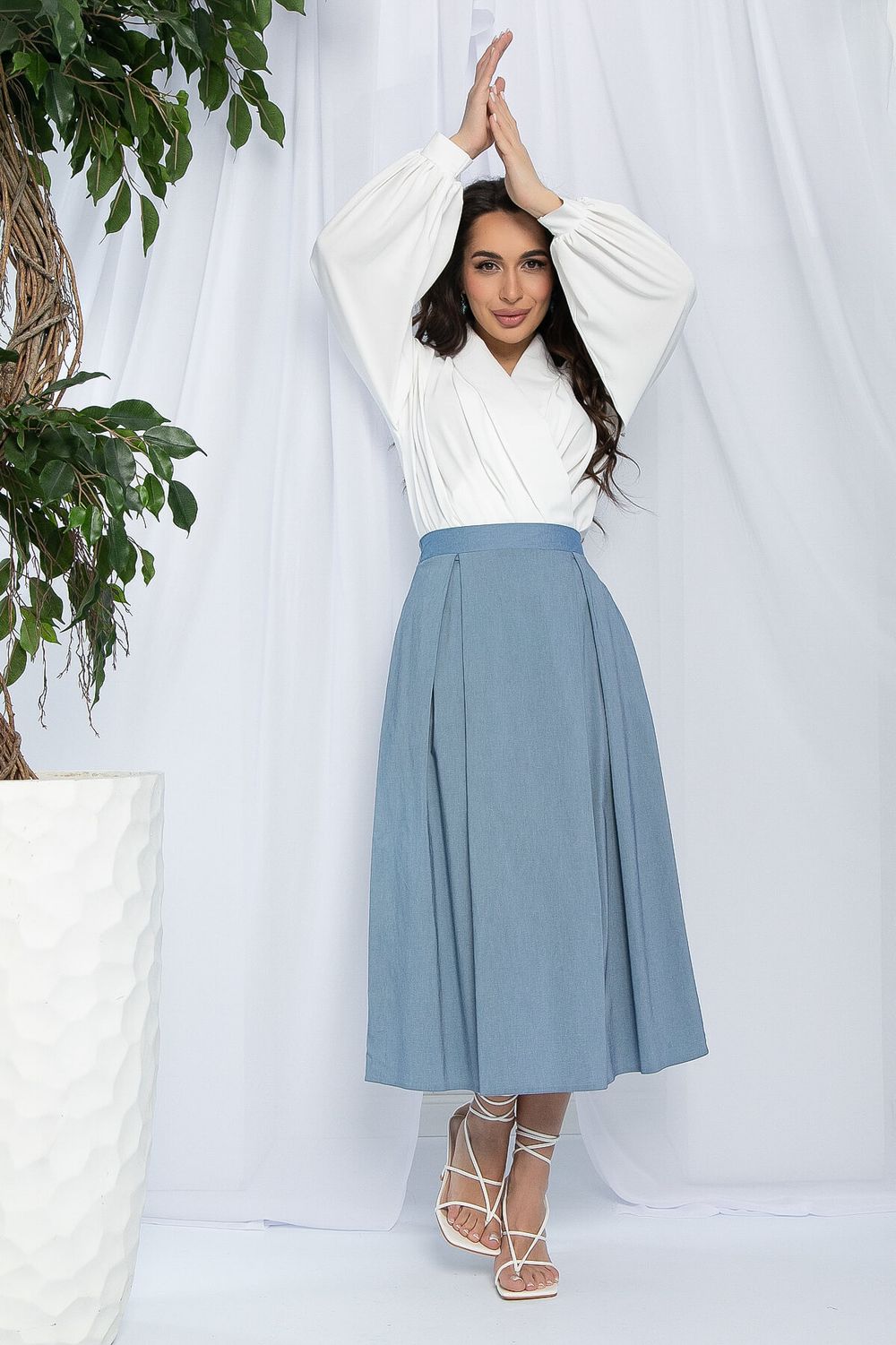 Юбка Городская среда (голубой джинс) Ю13079-16М LT Collection