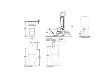 Чаша унитаза-компакт Villeroy & Boch La Belle, белая 564710R1