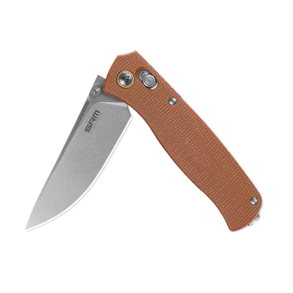 Нож складной SRM 255L-MN Medal Stonewash (10Cr15CoMoV, Micarta)