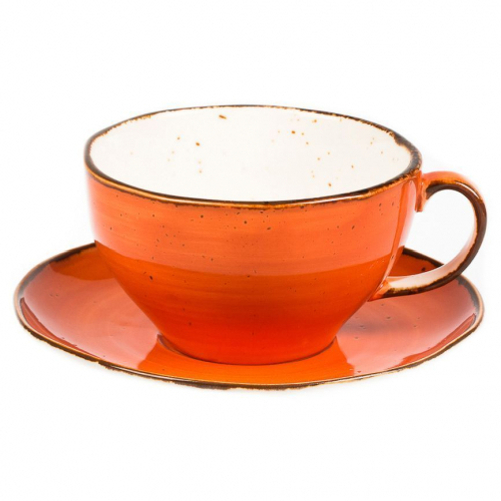 Чашка с блюдцем 375 мл "Orangе Sky" Fusion P.L.