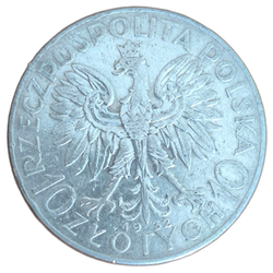 Монета 10 злотых (zlotych) 1932 год Польша