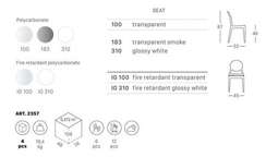 Стул Igloo прозрачный серый