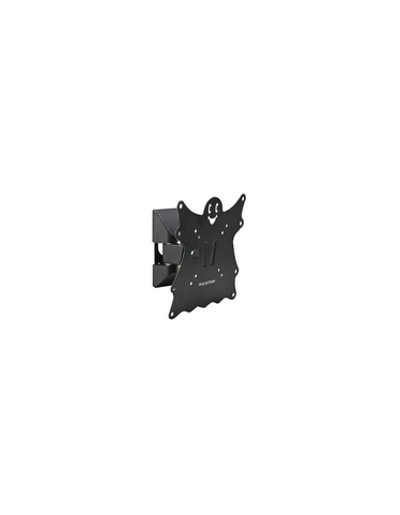 Kromax CASPER-202 black, Кр. стал. наст. для TV 20"-43", max 30 кг, 3 ст св., нак. +5°-15°, пов. 90°, от ст. 57-110 мм, max VESA 200x200 мм.