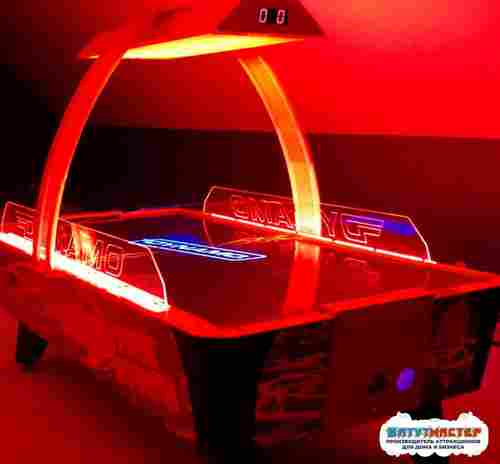 Игровой стол детский аэрохоккей «Шторм» с LED-подсветкой, 250×140×180 см