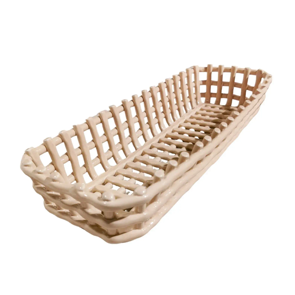 Rituali Domestici Корзина Catturata 41x12 см прямоугольная бежевая