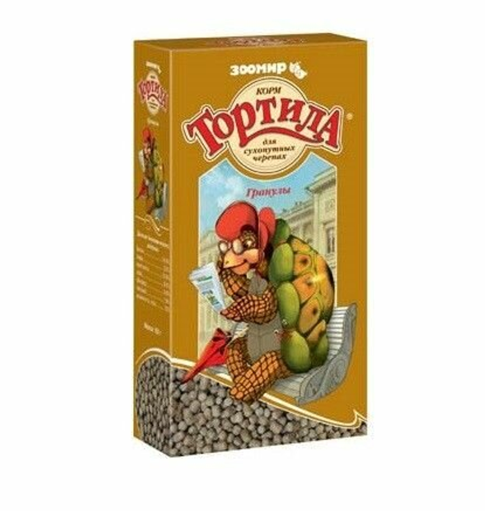 Корм для сухопутных черепах Зоомир Тортила, гранулы, 150 г