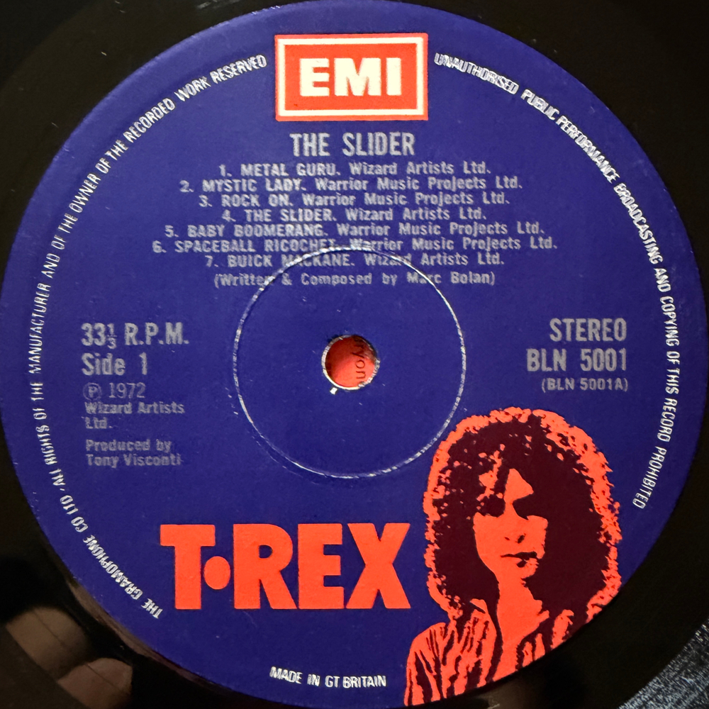 T. Rex ‎– The Slider (Англия 1972г.)
