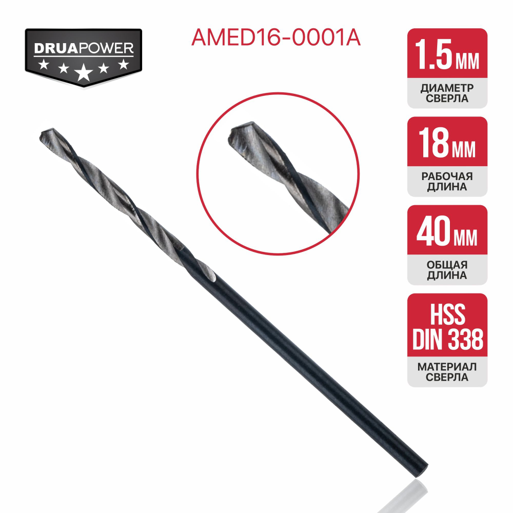 Сверло по металлу самоцентрирующееся P.I.T. DRUA AMED16-0001A