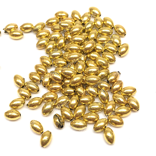 Бусины - рис для украшений 5х3 мм (30 шт), под золото