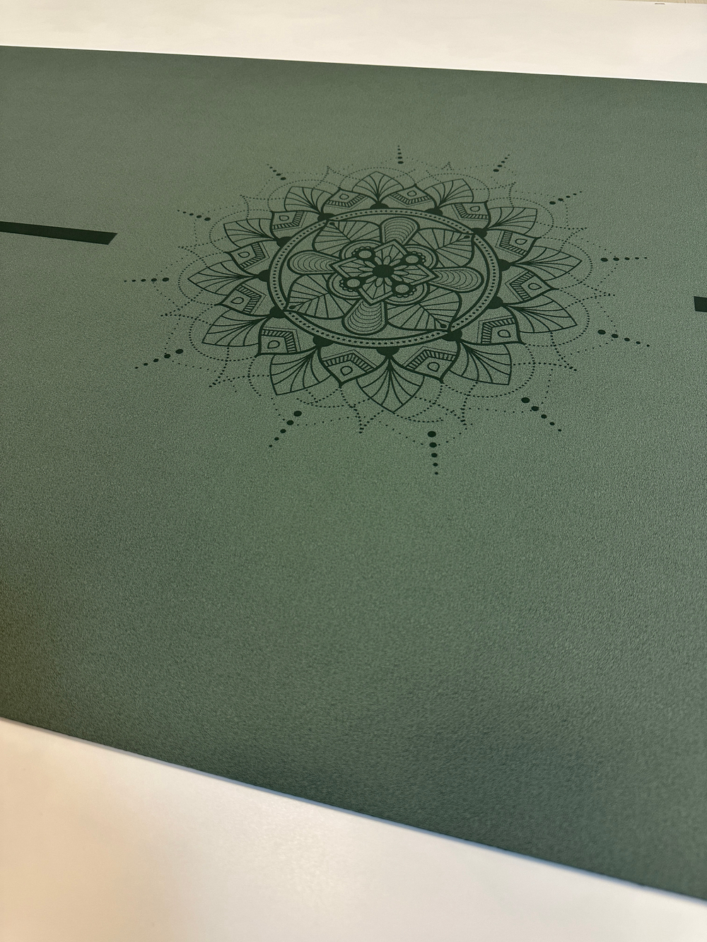 УЛЬТРАцепкий 100% каучуковый коврик для йоги New Arrows Green 185*68*0,5 см