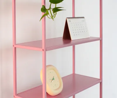 Стеллаж металлический 155х60х25, розовый