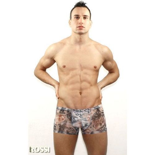 Мужские трусы боксеры прозрачные леопард Romeo Rossi Hong Kong Leopard Boxer RR00214