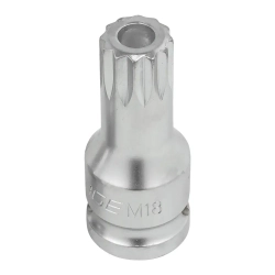 Головка-бита SPLINE с отверстием M18 (L-60мм)1/2'' Forsage F-24806018B