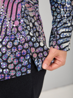 Блузка БЛ-22/тсиний-хамелеон