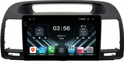 Магнитола для Toyota Camry 30 2001-2006 (рамка черная) - FarCar S280 монитор 9.5" IPS на Android 13, CarPlay