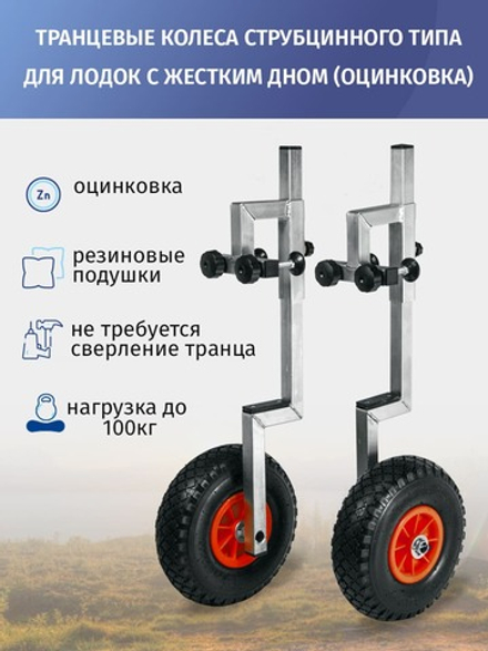 Транцевые колёса струбцинного типа