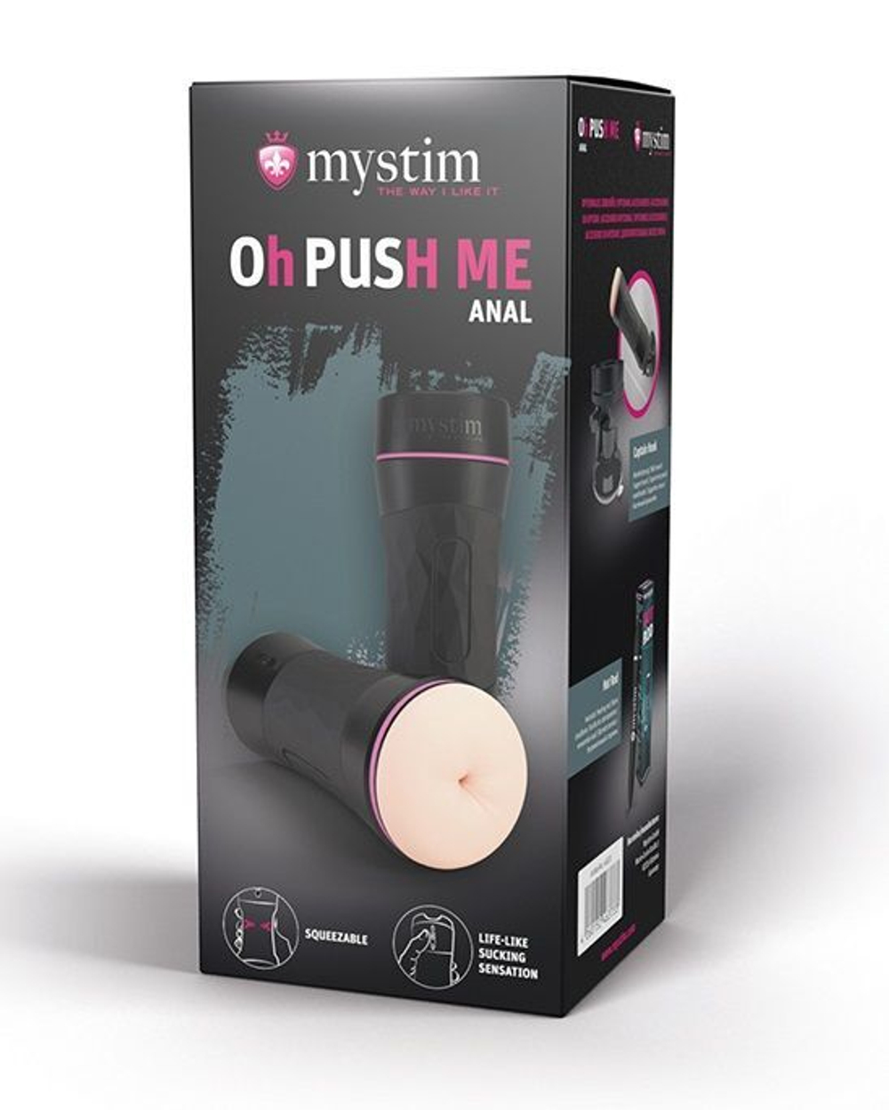 Мастурбатор-анус в тубе Oh Push me (Цвет: телесный)